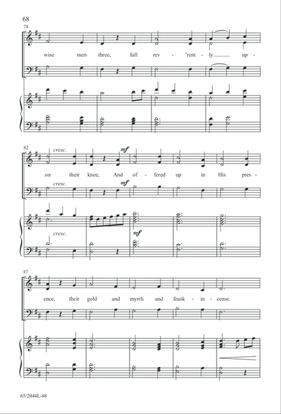 A Blest Messiah Born (Digital Download) 3-Part scores gallery preview page 68