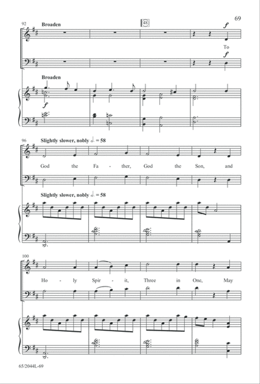 A Blest Messiah Born (Digital Download) 3-Part scores gallery preview page 69