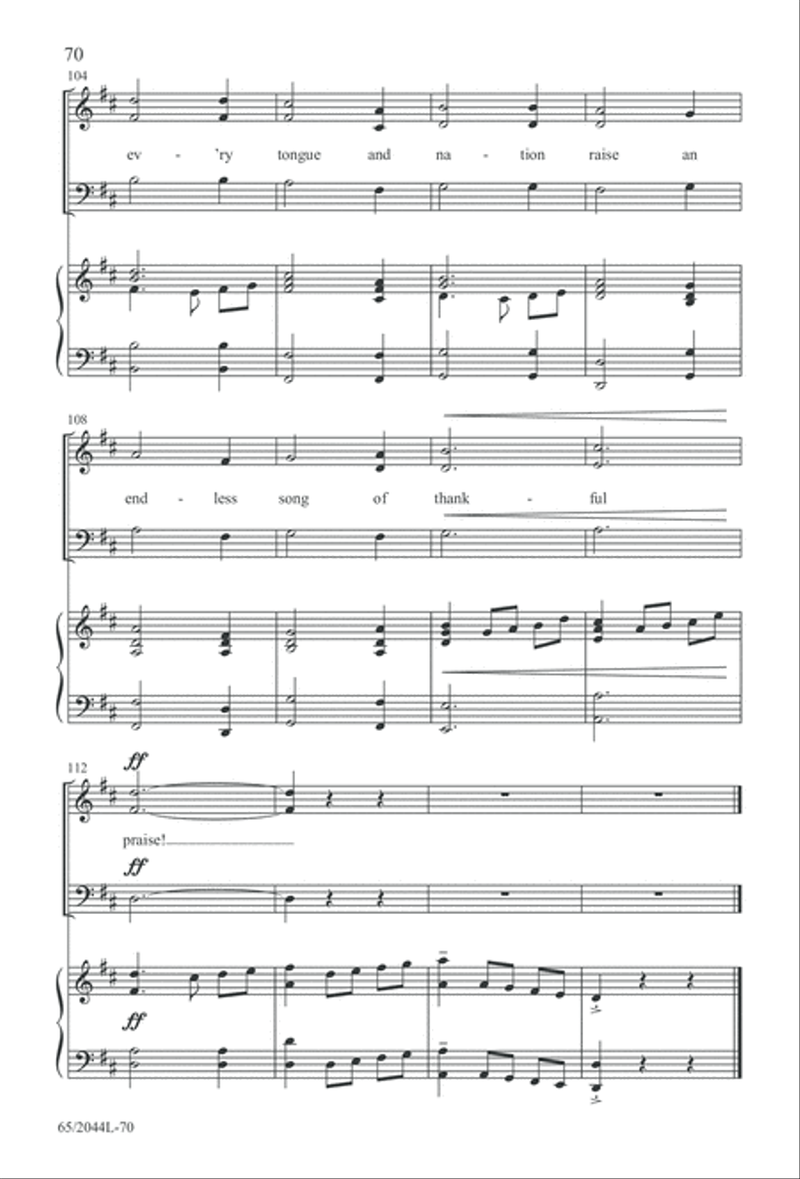 A Blest Messiah Born (Digital Download) 3-Part scores gallery preview page 70