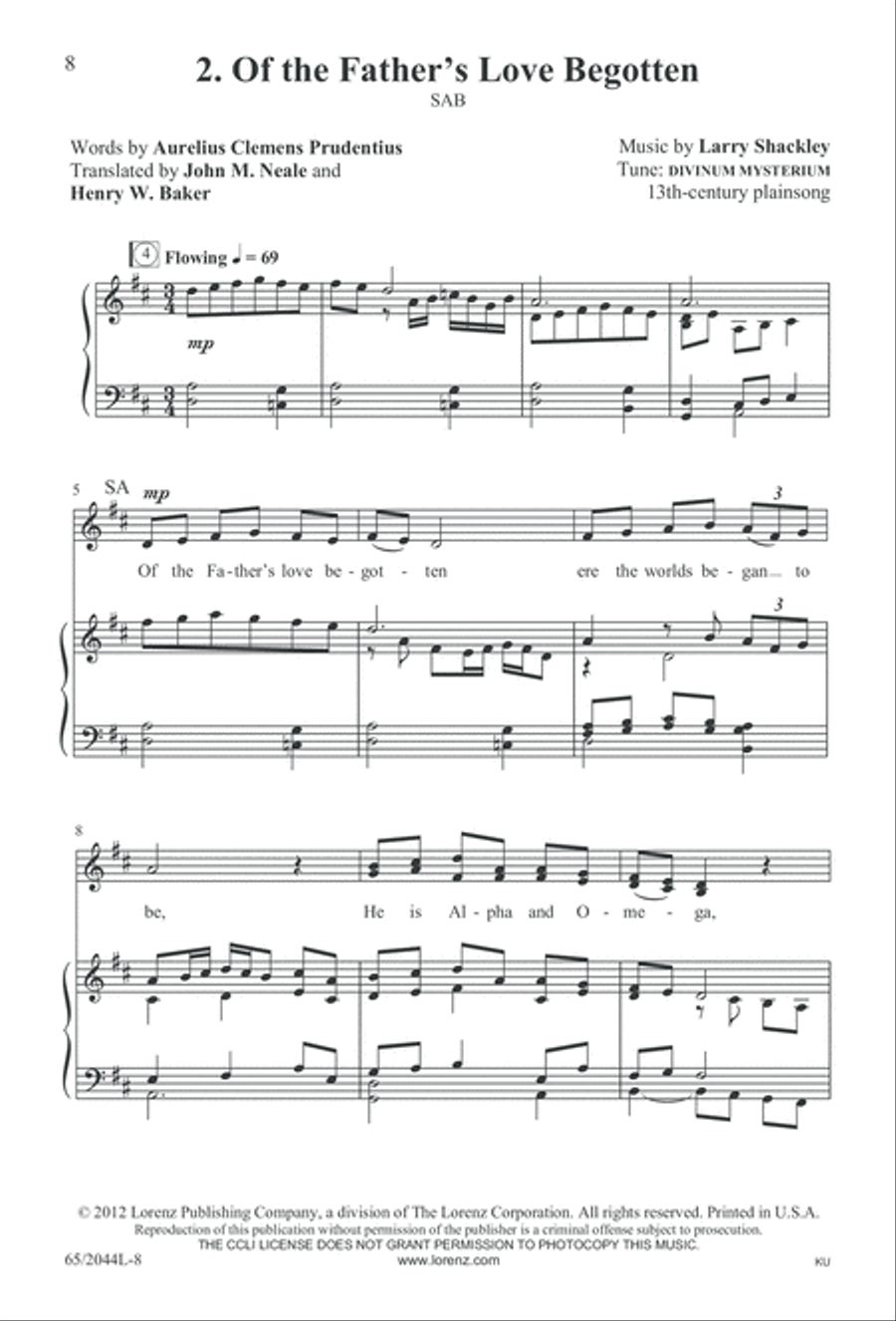 A Blest Messiah Born (Digital Download) 3-Part scores gallery preview page 8