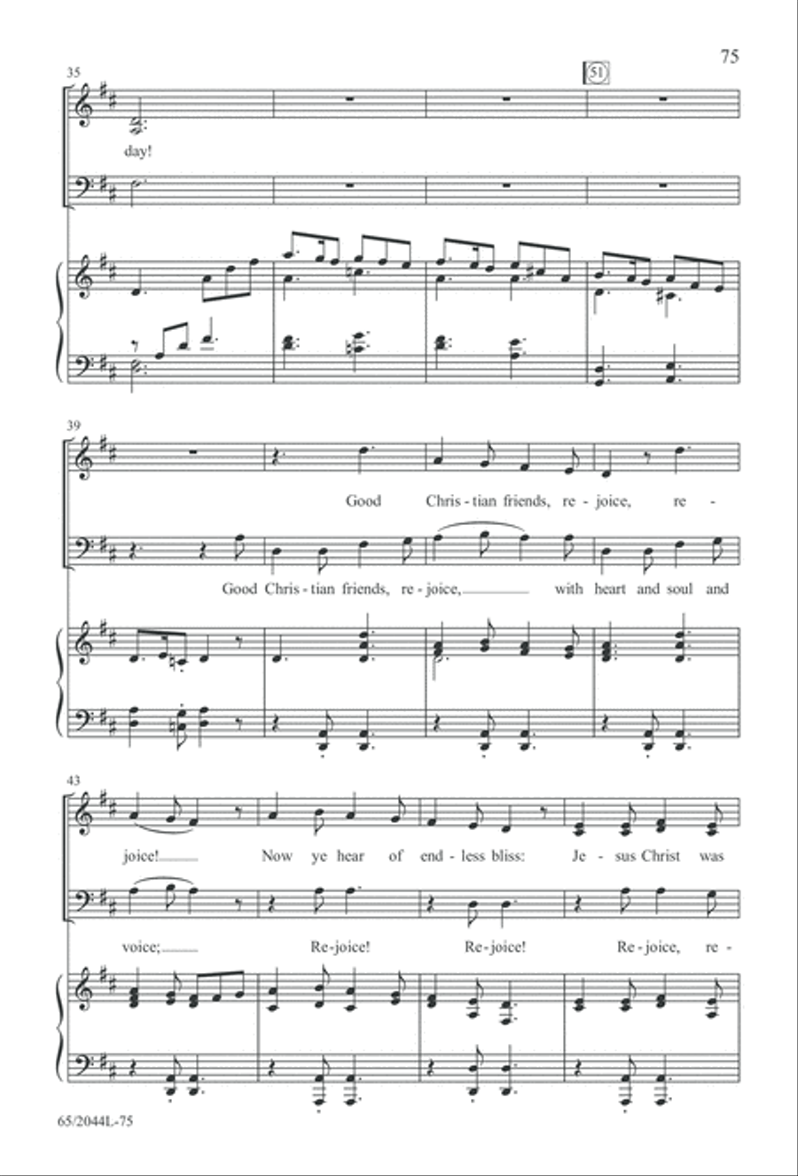 A Blest Messiah Born (Digital Download) 3-Part scores gallery preview page 75