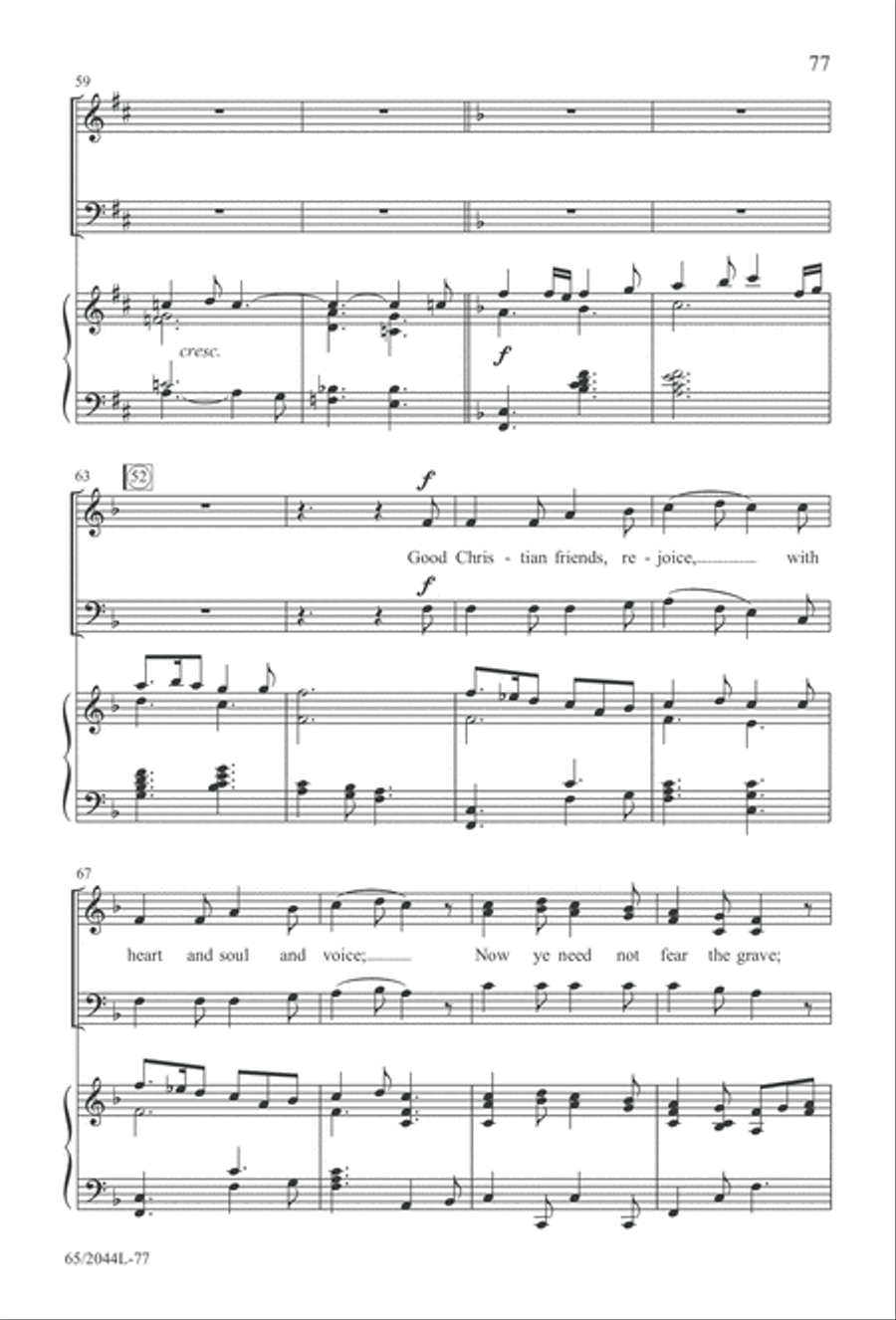 A Blest Messiah Born (Digital Download) 3-Part scores gallery preview page 77