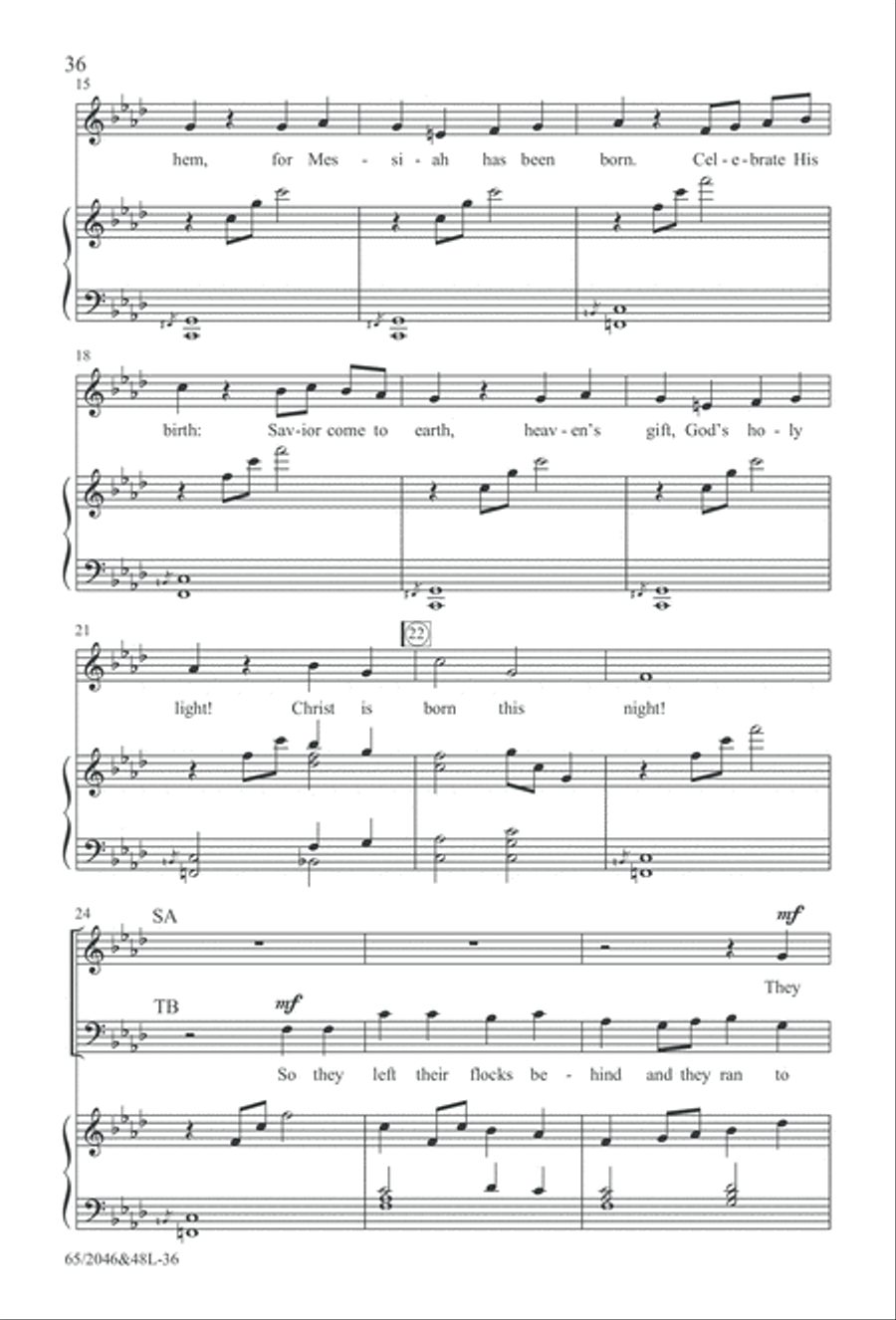 Behold the Star! (Digital Download) 4-Part scores gallery preview page 36