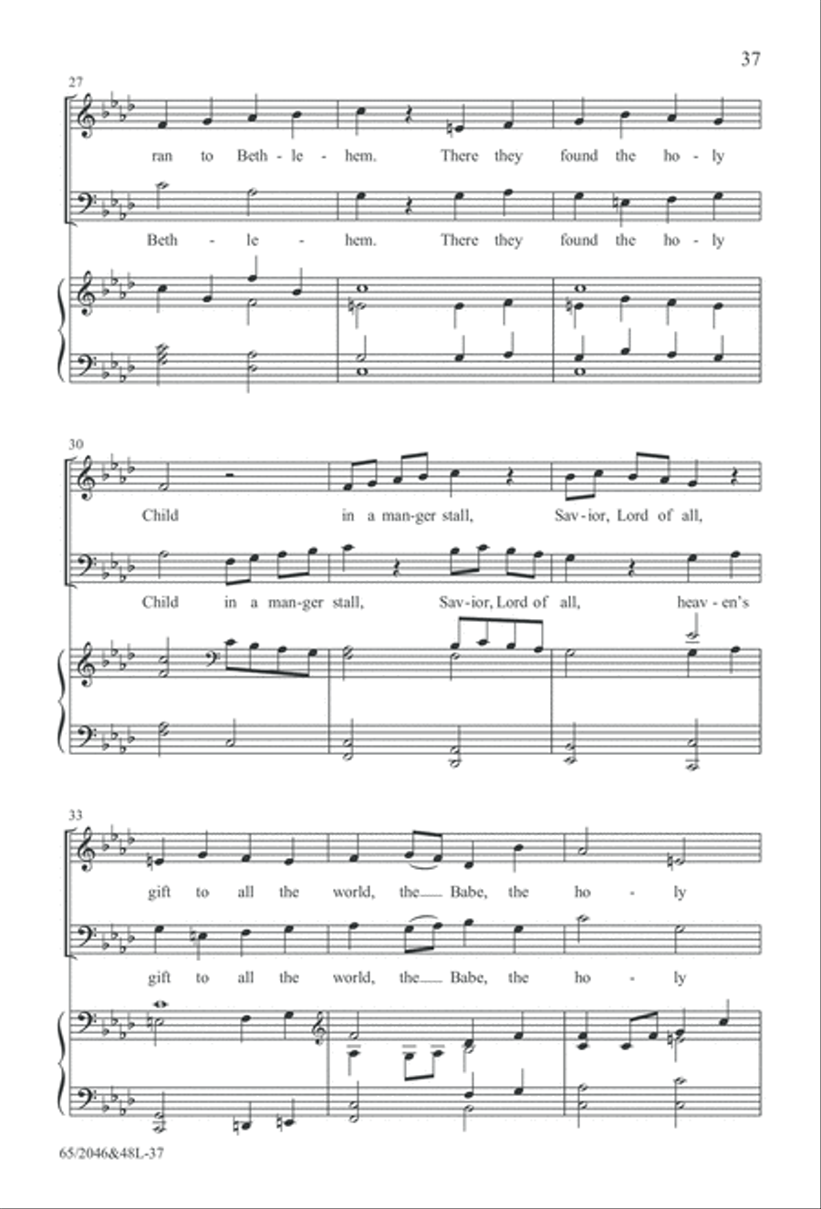 Behold the Star! (Digital Download) 4-Part scores gallery preview page 37