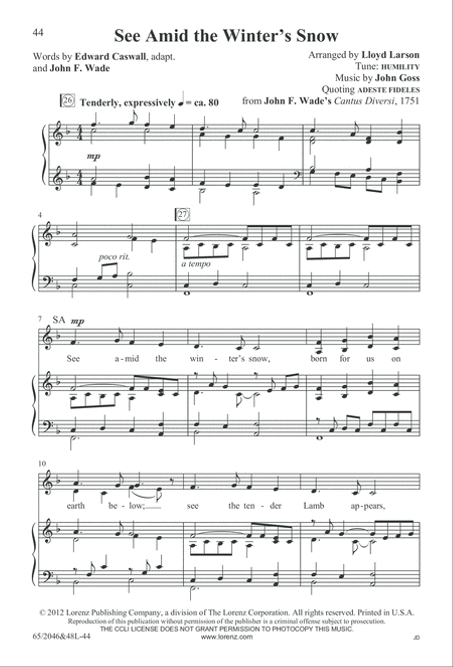 Behold the Star! (Digital Download) 4-Part scores gallery preview page 44