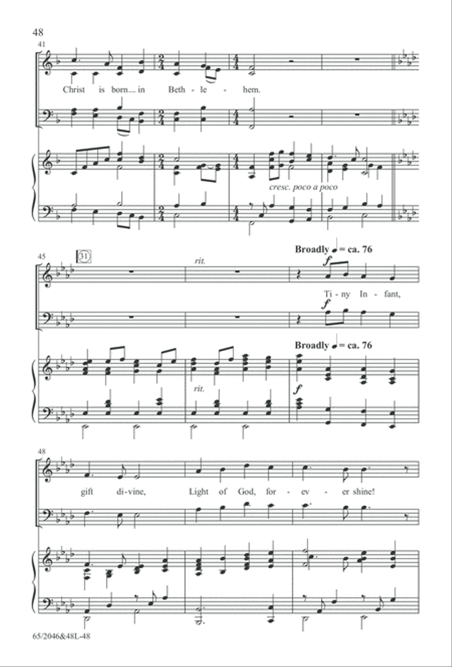 Behold the Star! (Digital Download) 4-Part scores gallery preview page 48