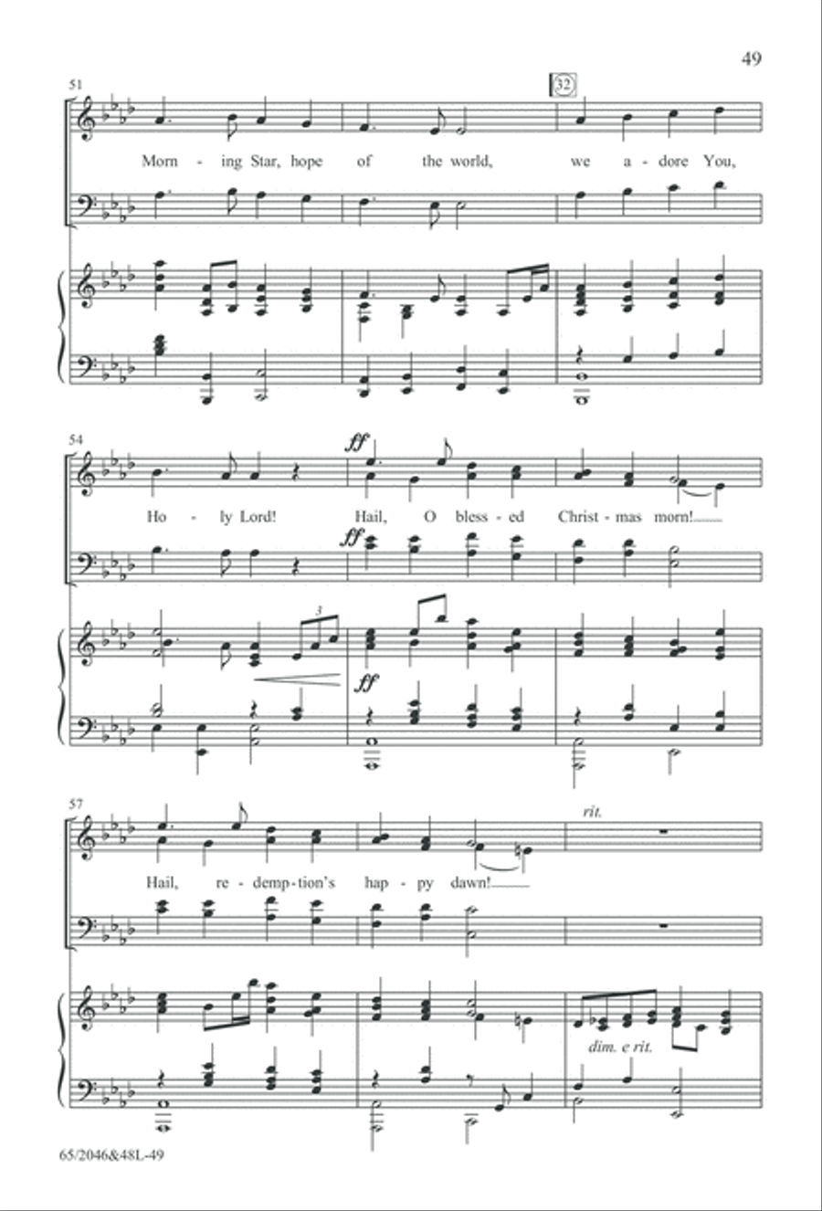 Behold the Star! (Digital Download) 4-Part scores gallery preview page 49