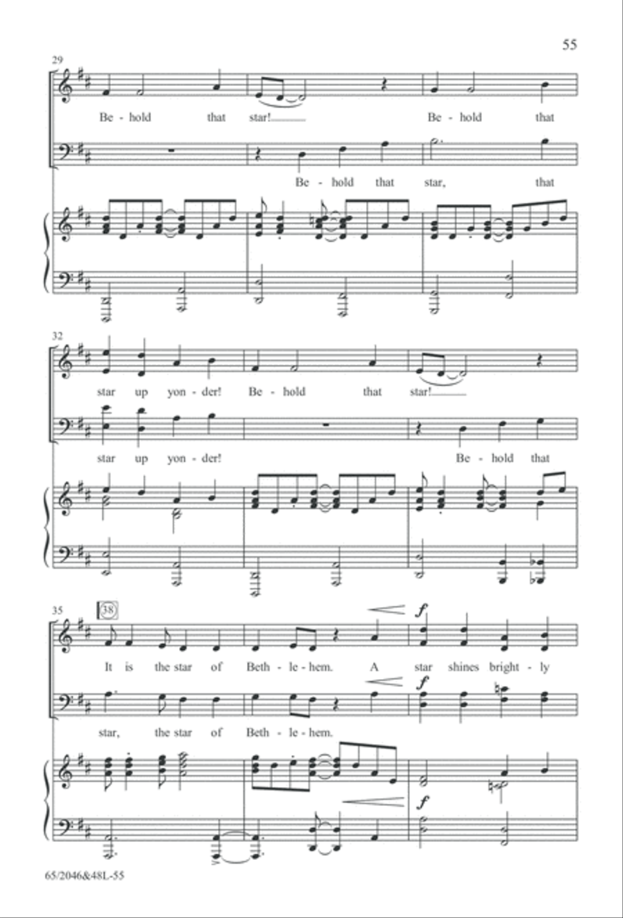 Behold the Star! (Digital Download) 4-Part scores gallery preview page 55