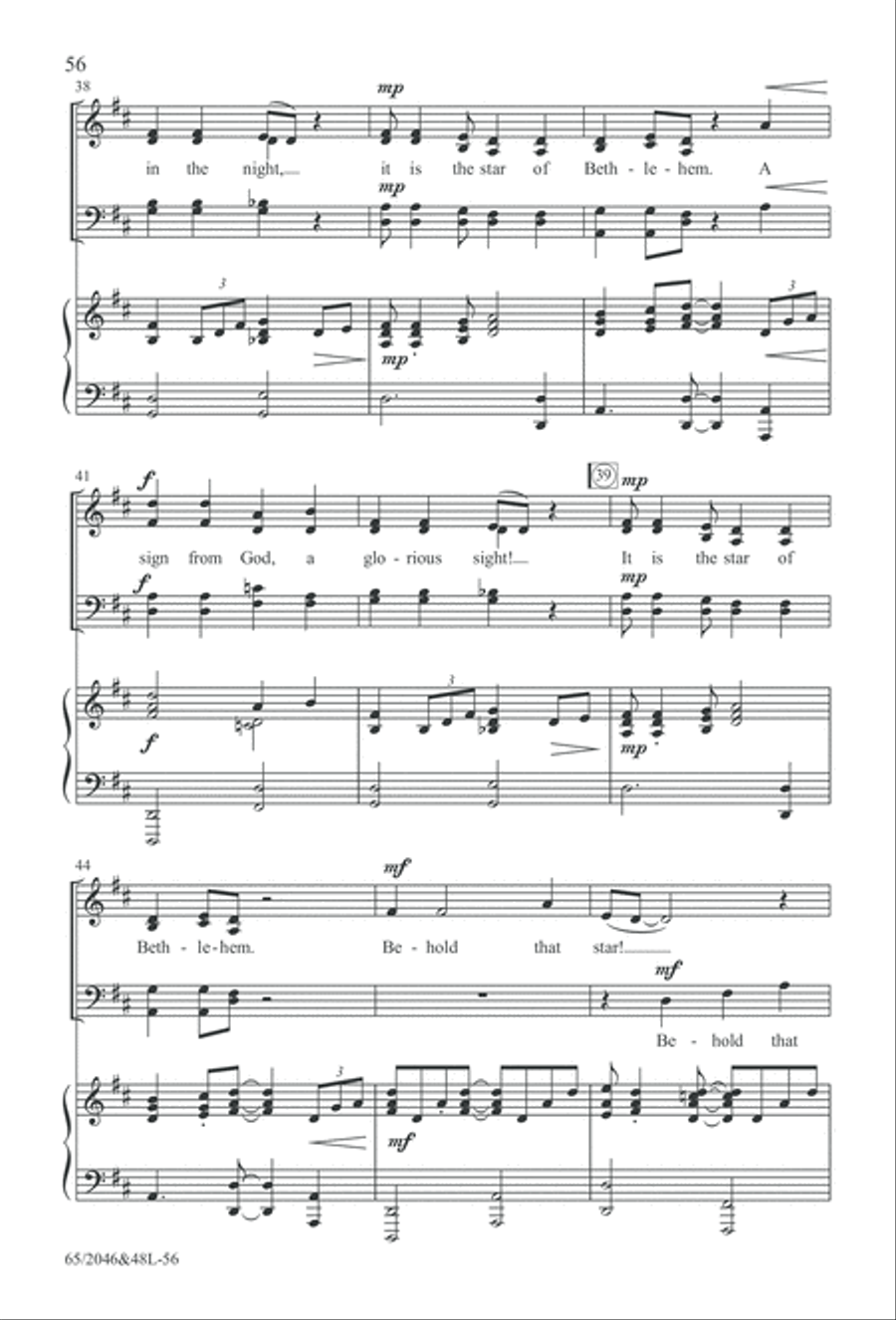 Behold the Star! (Digital Download) 4-Part scores gallery preview page 56
