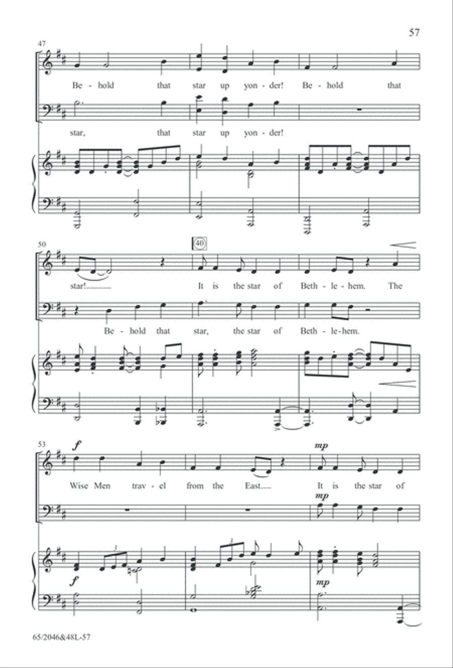 Behold the Star! (Digital Download) 4-Part scores gallery preview page 57