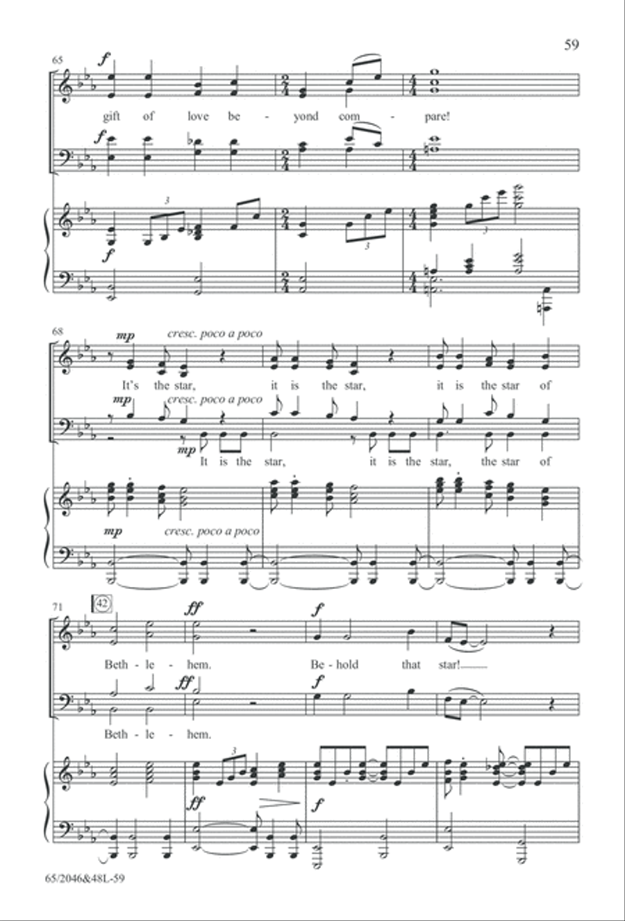 Behold the Star! (Digital Download) 4-Part scores gallery preview page 59