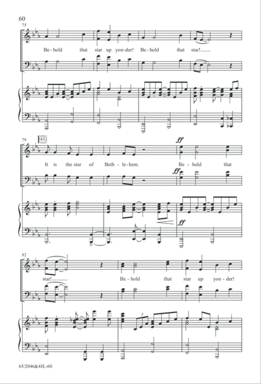 Behold the Star! (Digital Download) 4-Part scores gallery preview page 60