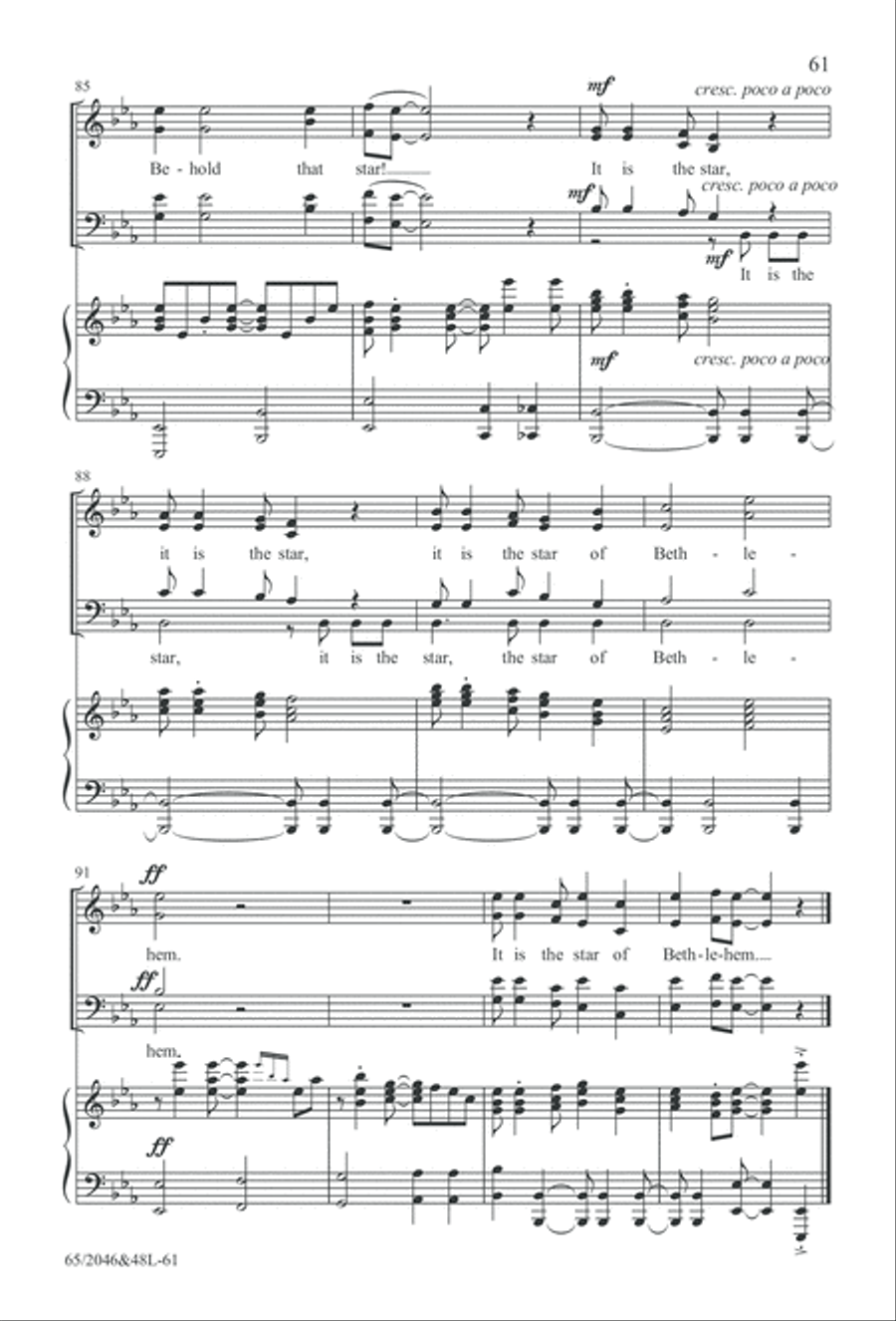 Behold the Star! (Digital Download) 4-Part scores gallery preview page 61