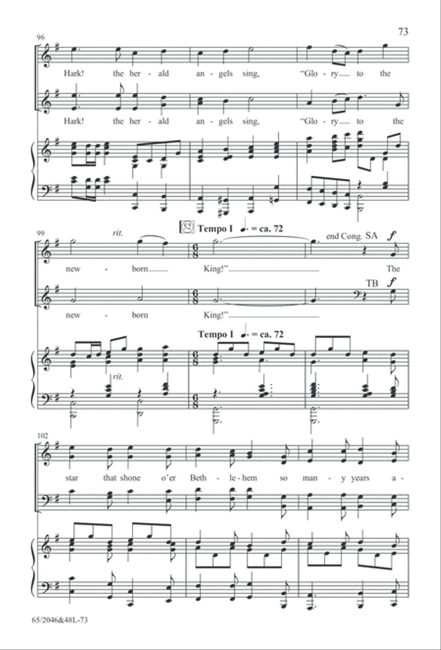 Behold the Star! (Digital Download) 4-Part scores gallery preview page 73