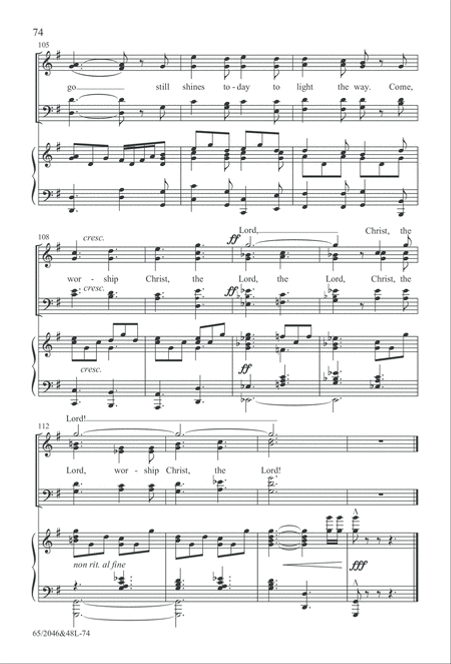 Behold the Star! (Digital Download) 4-Part scores gallery preview page 74