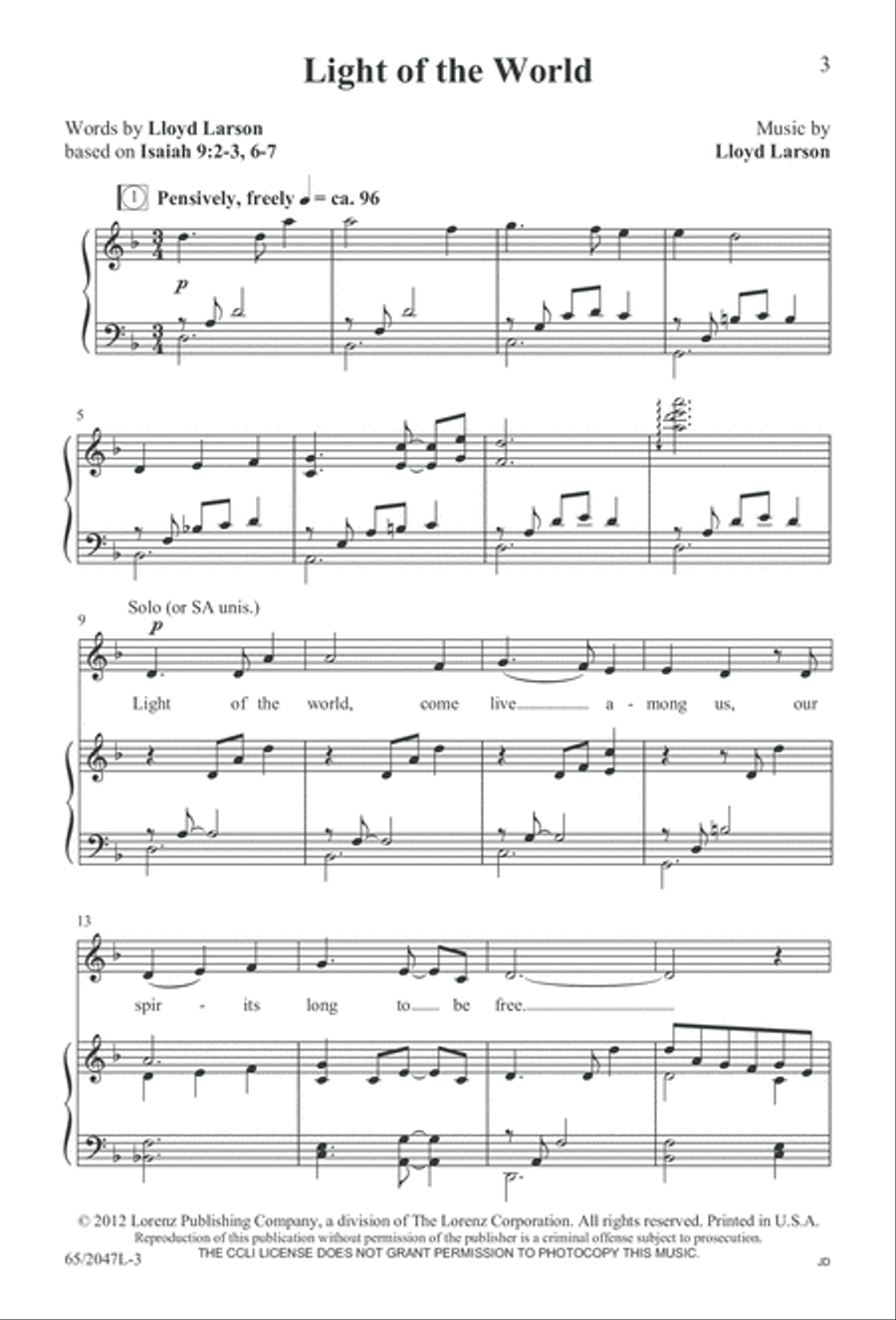 Behold the Star! (Digital Download) 3-Part scores gallery preview page 3