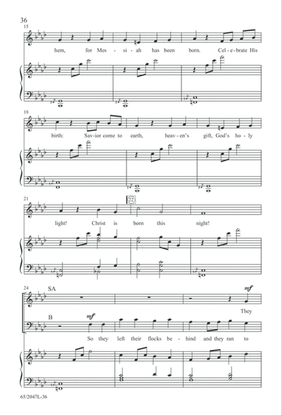 Behold the Star! (Digital Download) 3-Part scores gallery preview page 36
