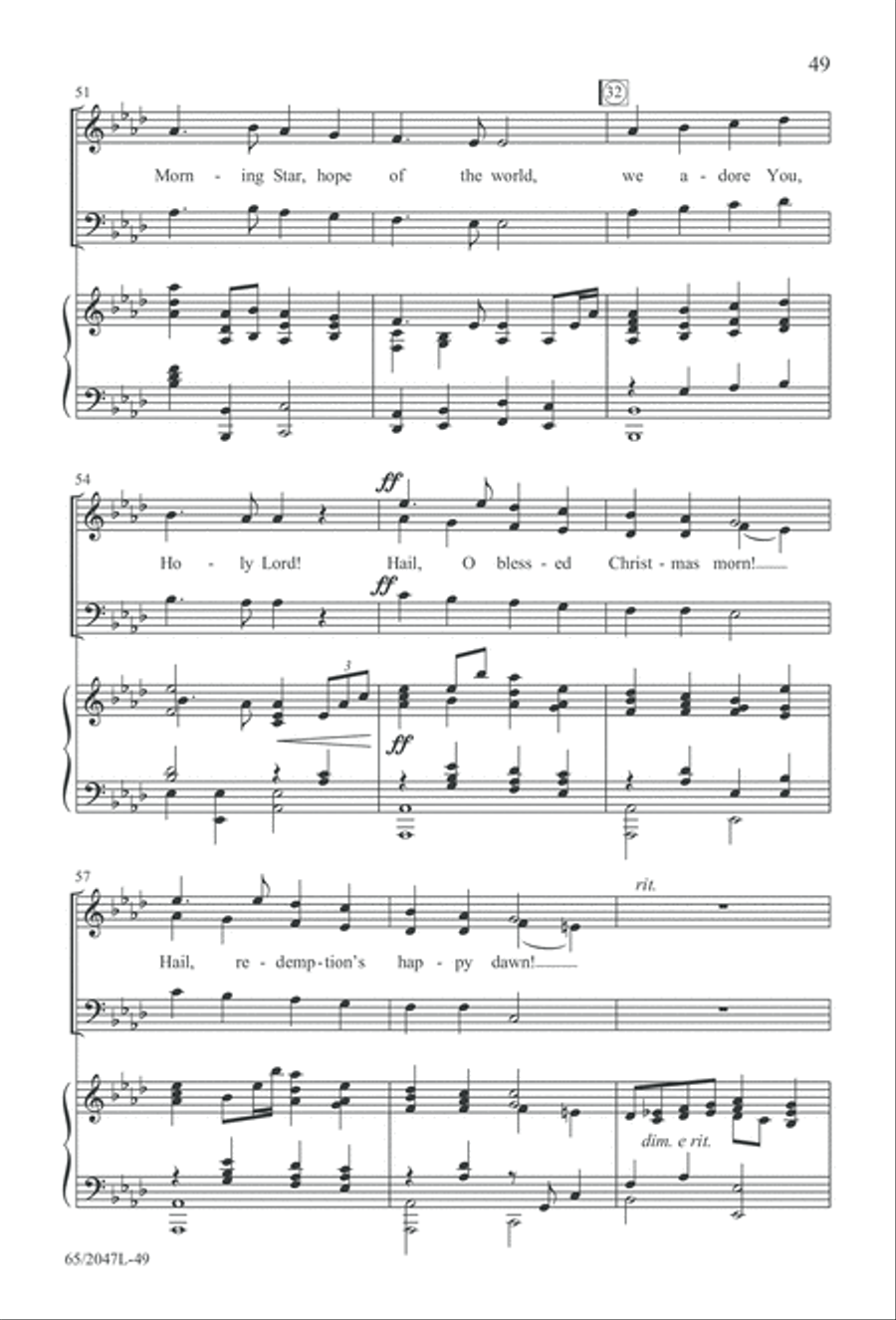 Behold the Star! (Digital Download) 3-Part scores gallery preview page 49