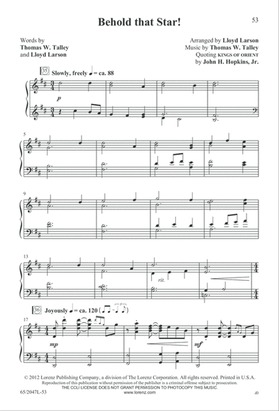 Behold the Star! (Digital Download) 3-Part scores gallery preview page 53