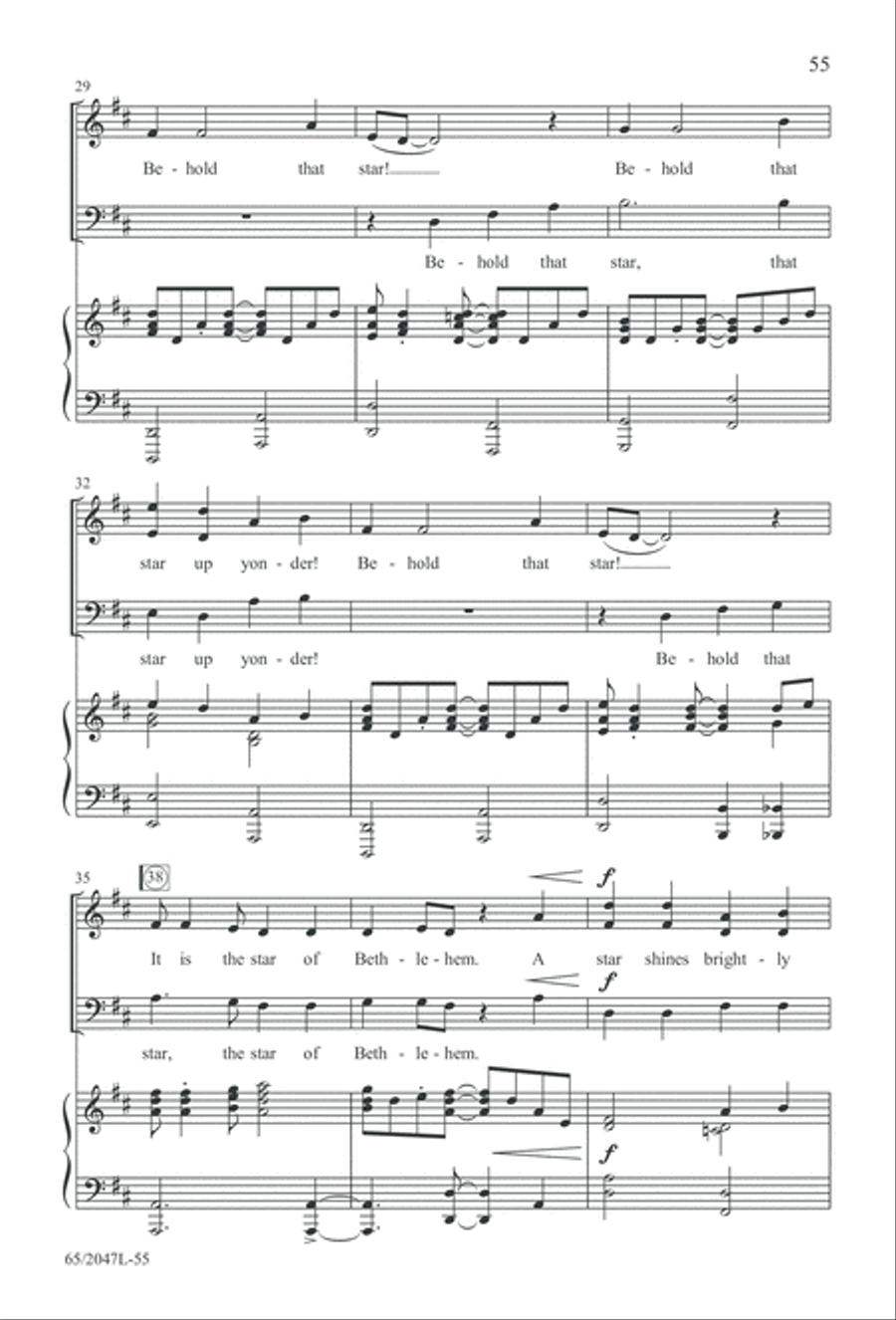 Behold the Star! (Digital Download) 3-Part scores gallery preview page 55
