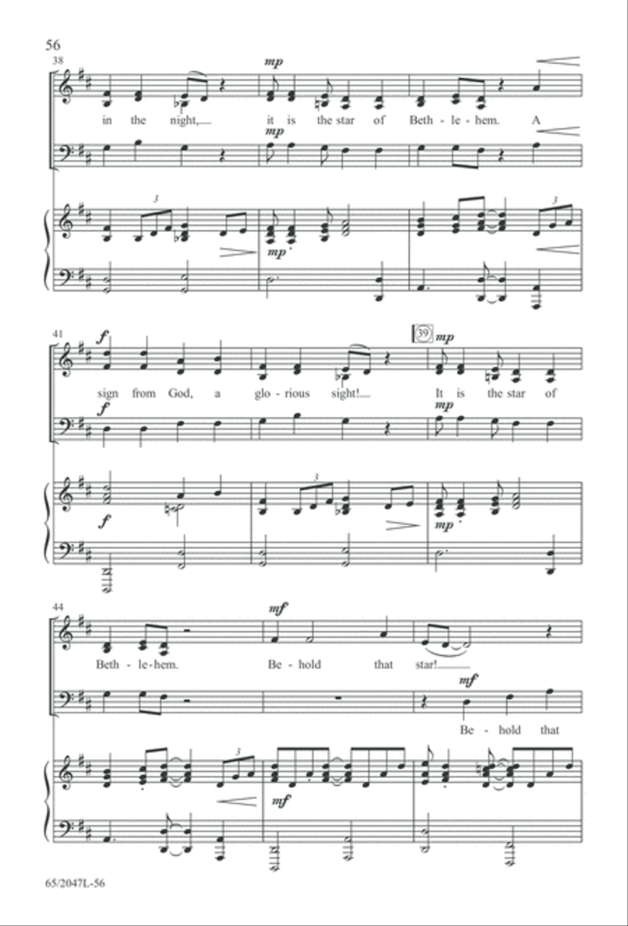 Behold the Star! (Digital Download) 3-Part scores gallery preview page 56