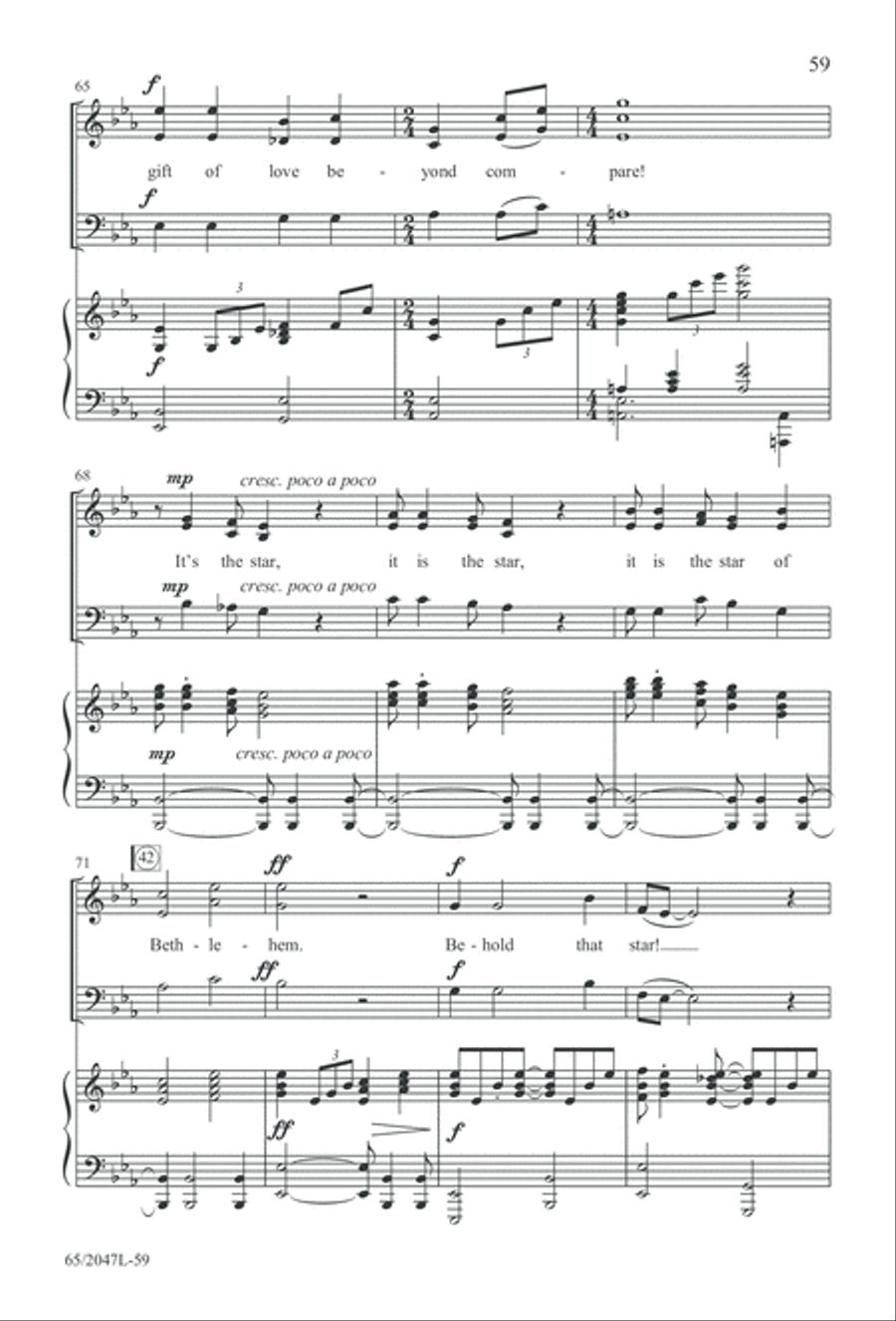 Behold the Star! (Digital Download) 3-Part scores gallery preview page 59