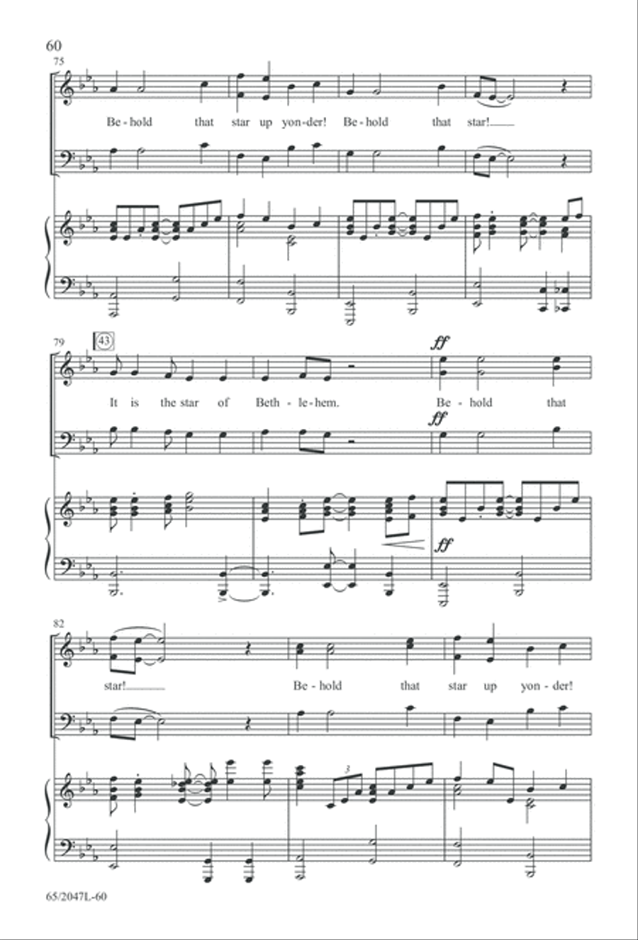 Behold the Star! (Digital Download) 3-Part scores gallery preview page 60