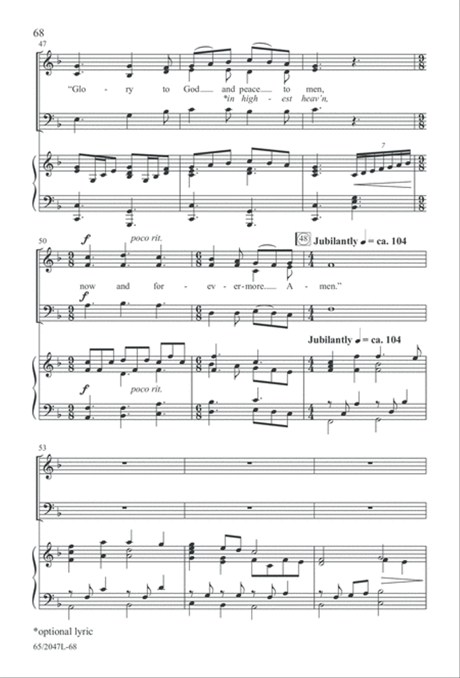 Behold the Star! (Digital Download) 3-Part scores gallery preview page 68