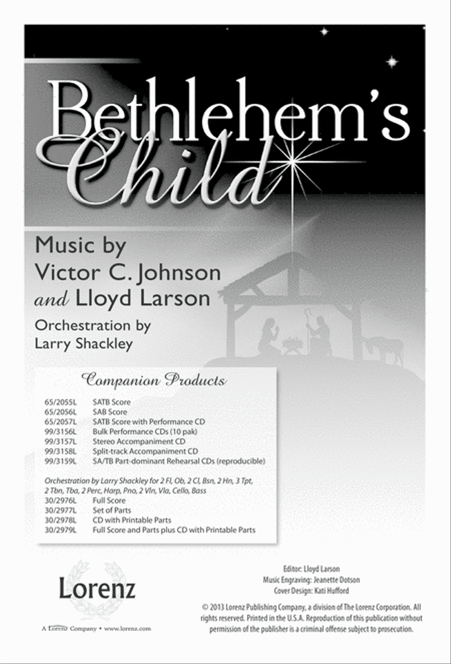 Bethlehem's Child (Digital Download) 4-Part scores gallery preview page 1