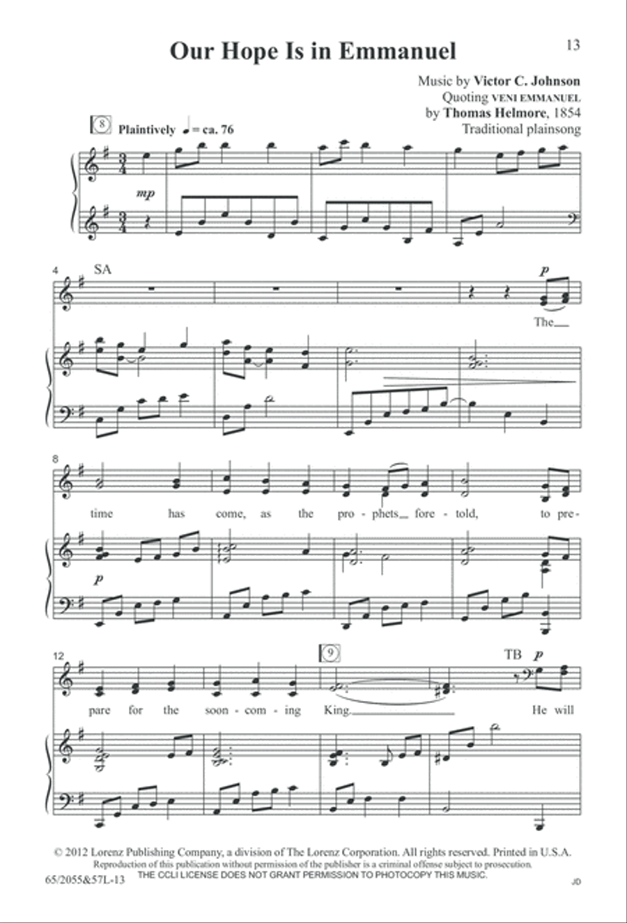 Bethlehem's Child (Digital Download) 4-Part scores gallery preview page 13