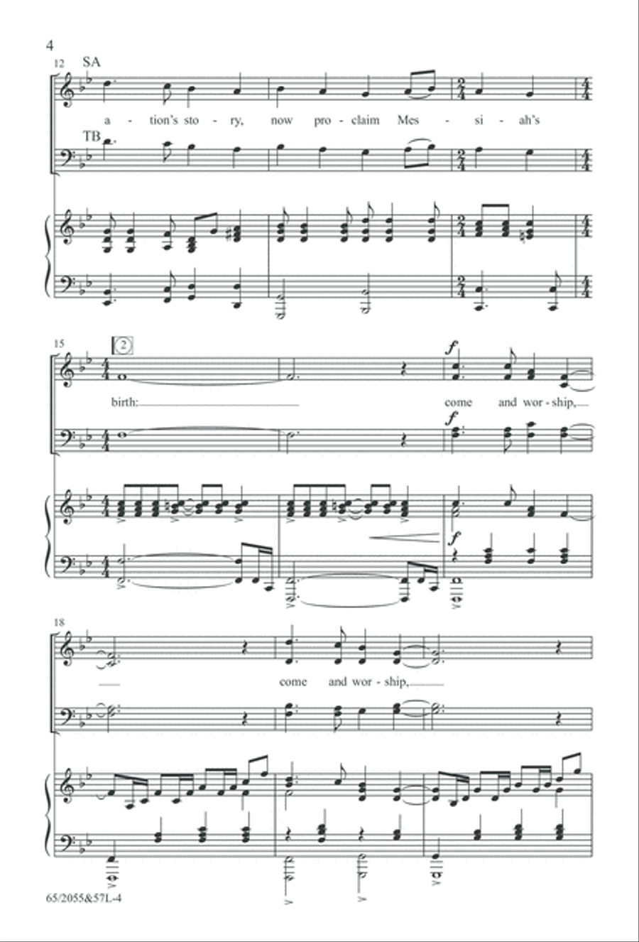 Bethlehem's Child (Digital Download) 4-Part scores gallery preview page 4