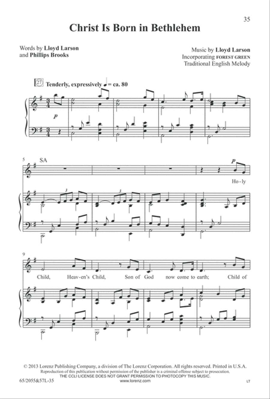 Bethlehem's Child (Digital Download) 4-Part scores gallery preview page 35