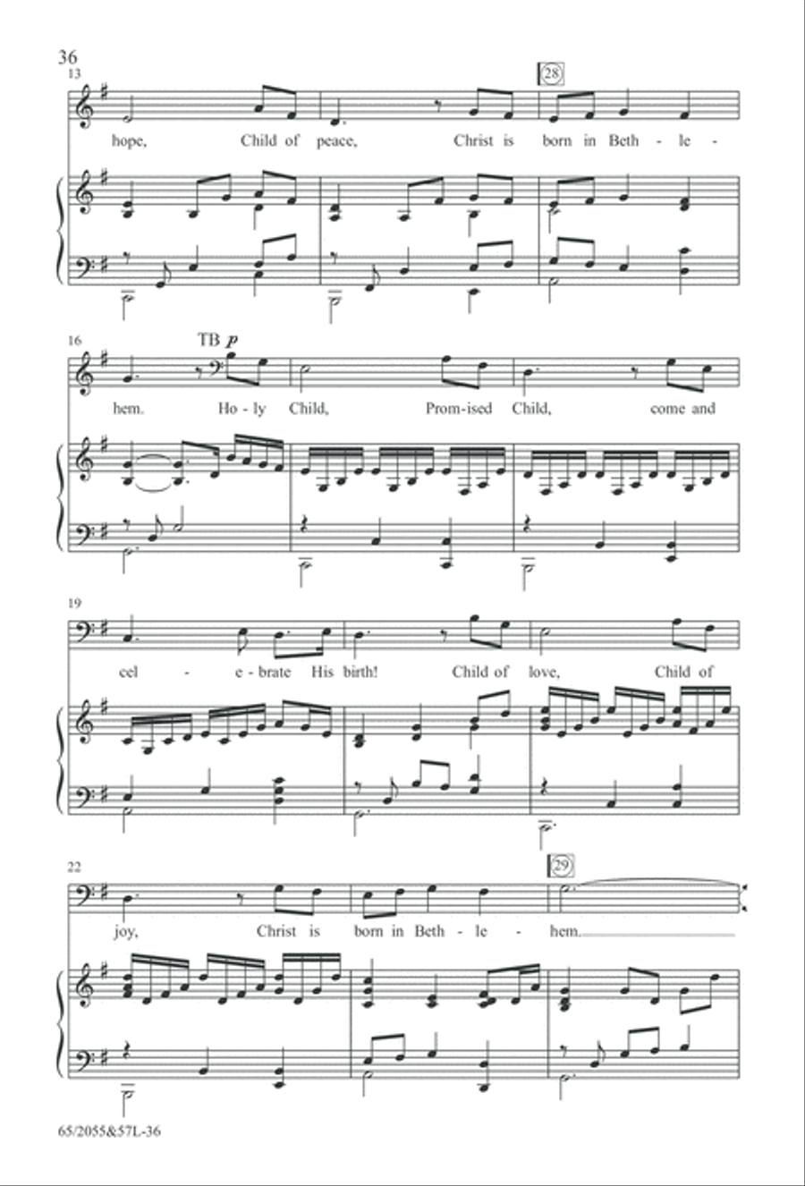 Bethlehem's Child (Digital Download) 4-Part scores gallery preview page 36