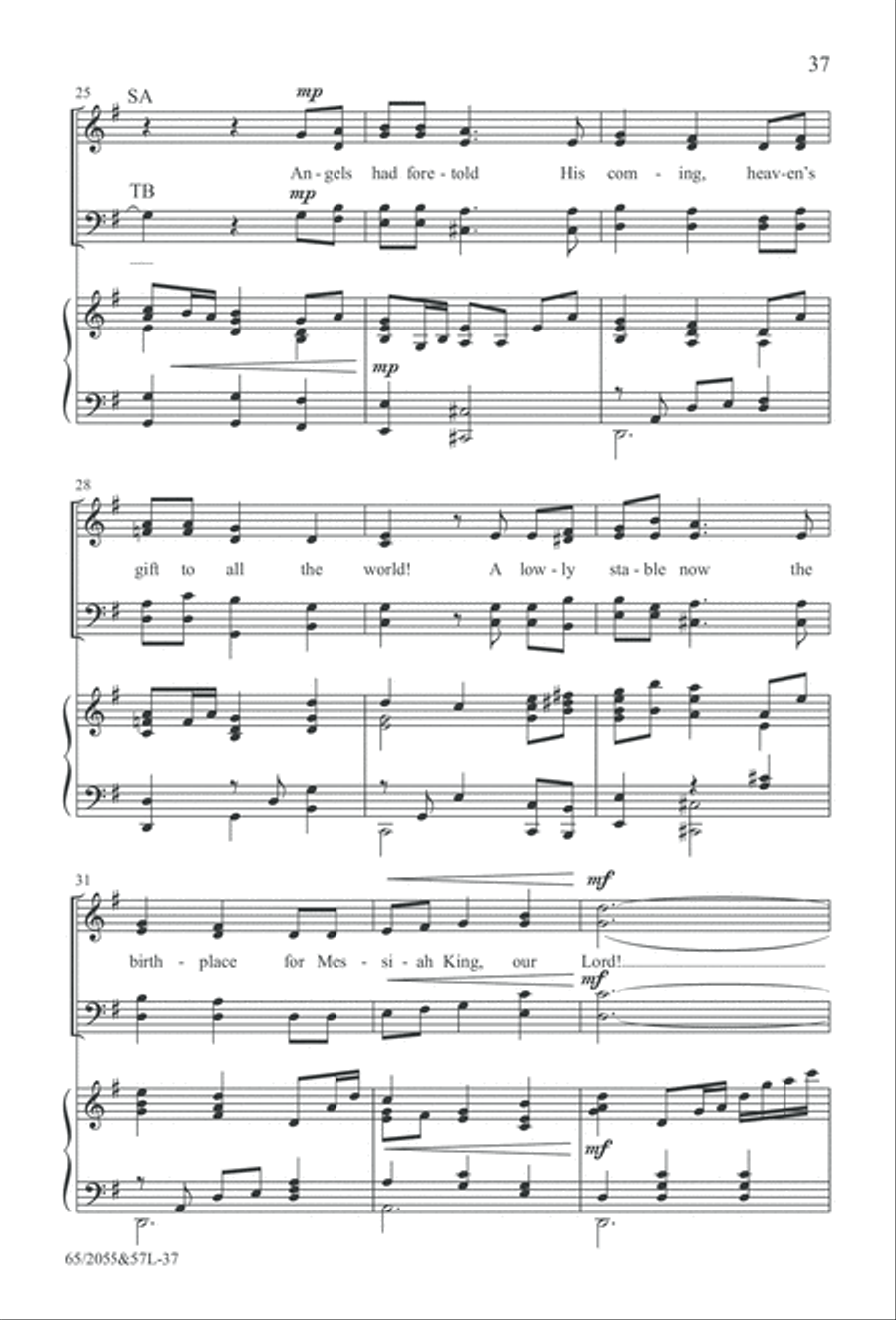 Bethlehem's Child (Digital Download) 4-Part scores gallery preview page 37