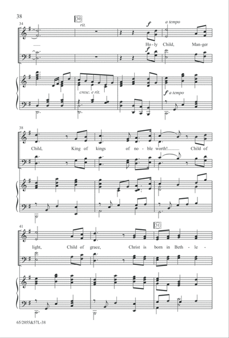 Bethlehem's Child (Digital Download) 4-Part scores gallery preview page 38