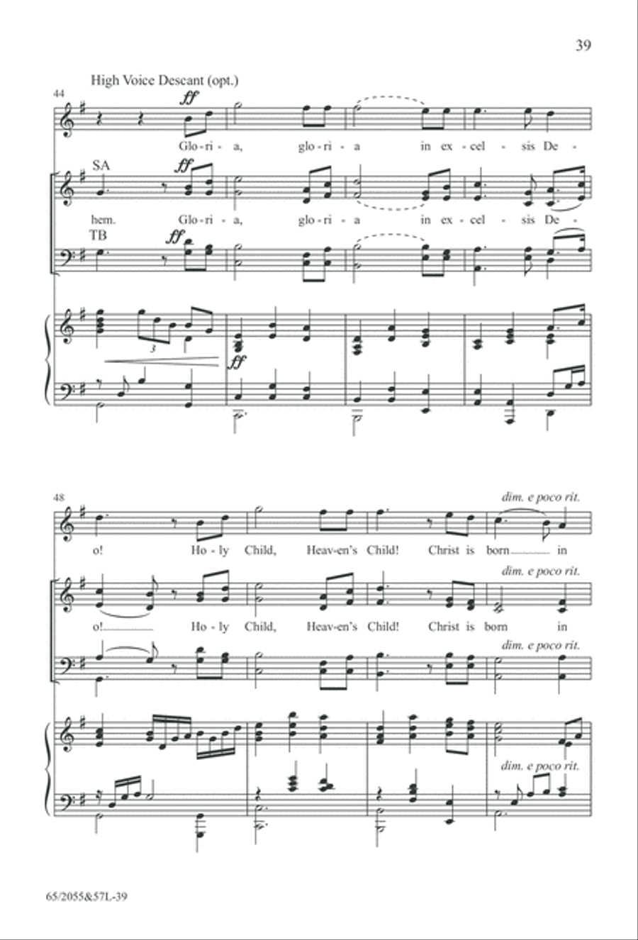 Bethlehem's Child (Digital Download) 4-Part scores gallery preview page 39