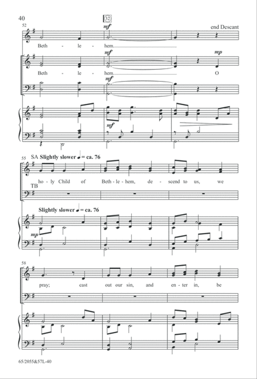 Bethlehem's Child (Digital Download) 4-Part scores gallery preview page 40