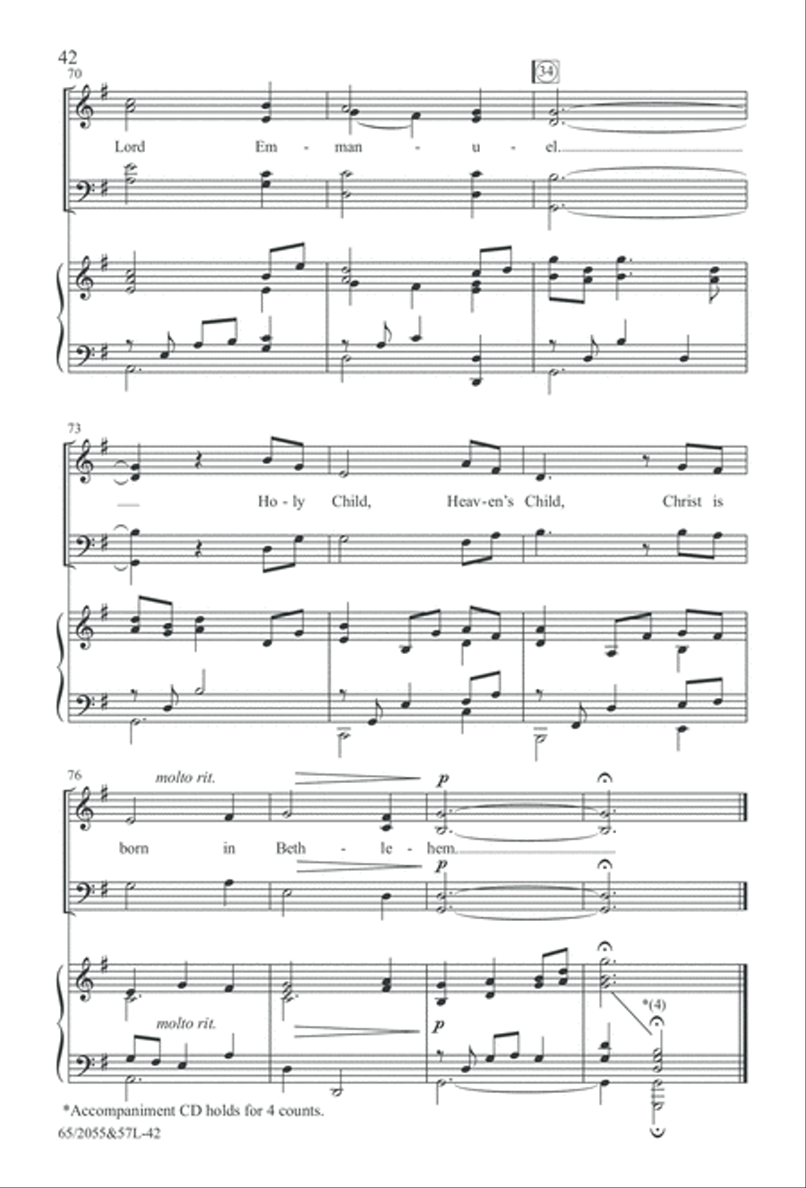 Bethlehem's Child (Digital Download) 4-Part scores gallery preview page 42
