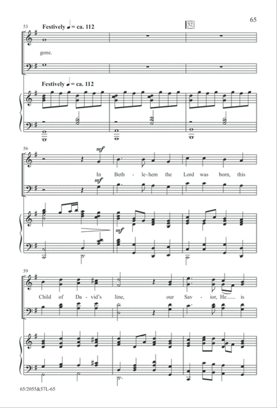 Bethlehem's Child (Digital Download) 4-Part scores gallery preview page 65