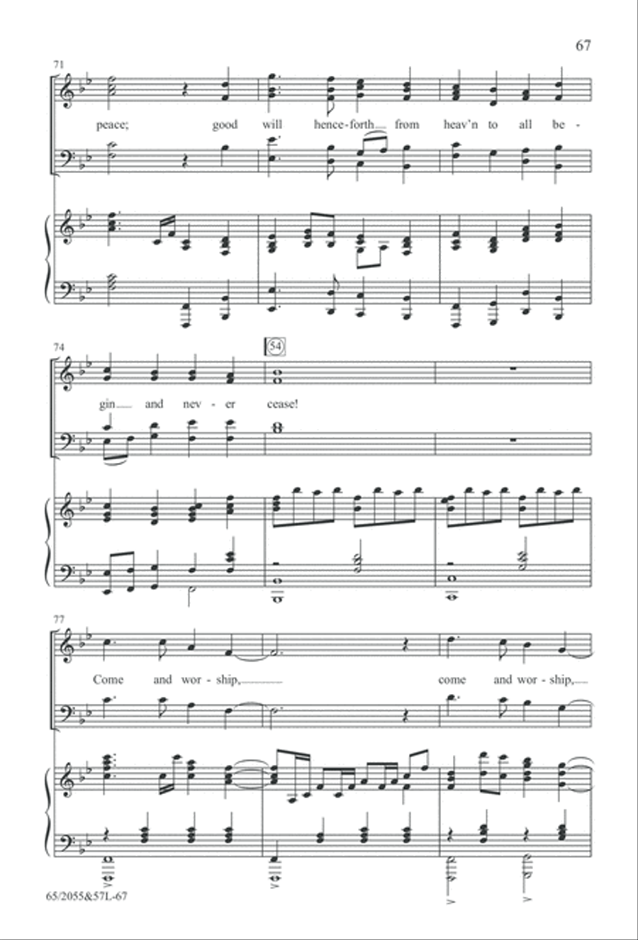 Bethlehem's Child (Digital Download) 4-Part scores gallery preview page 67