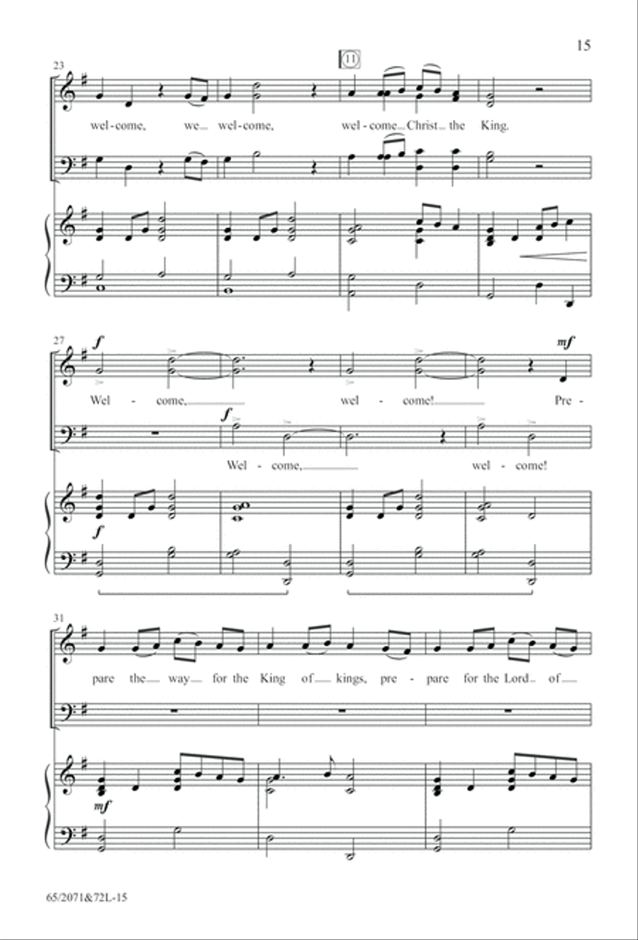 One Silent Night (Digital Download) 4-Part scores gallery preview page 15