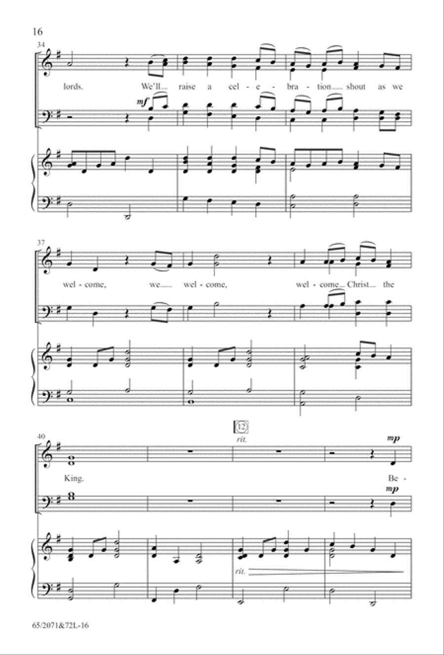 One Silent Night (Digital Download) 4-Part scores gallery preview page 16