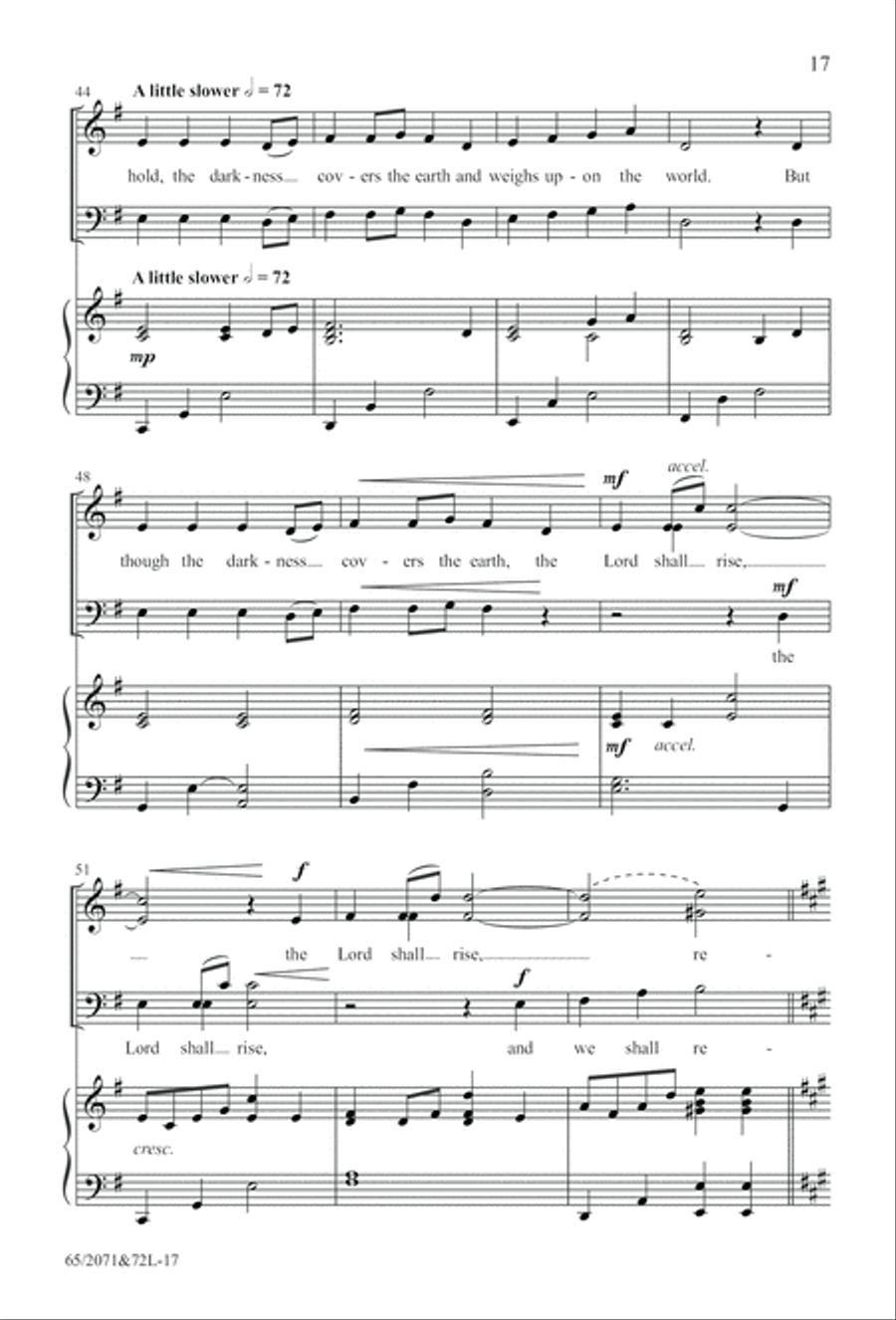 One Silent Night (Digital Download) 4-Part scores gallery preview page 17