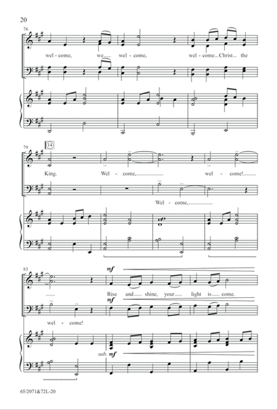 One Silent Night (Digital Download) 4-Part scores gallery preview page 20