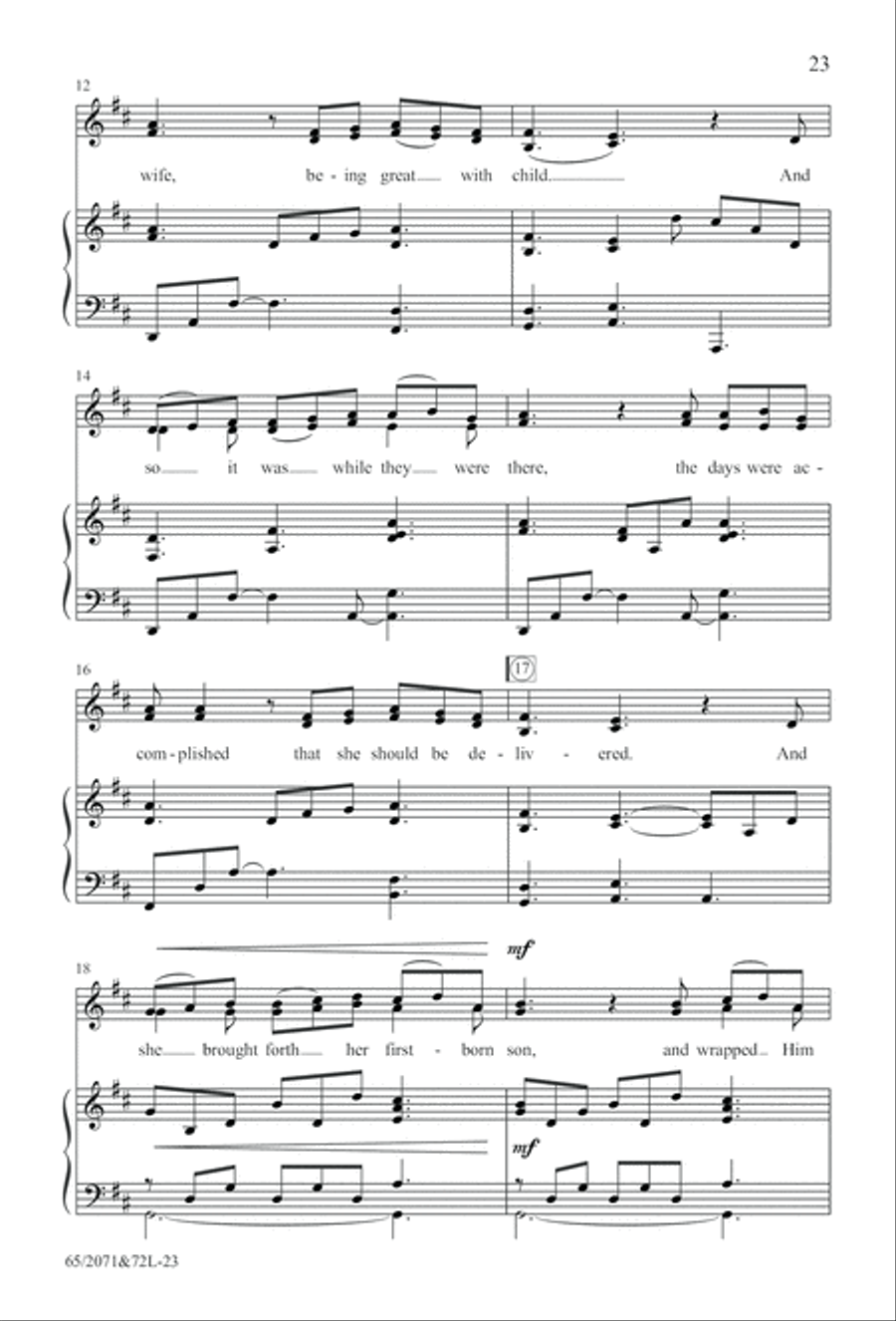 One Silent Night (Digital Download) 4-Part scores gallery preview page 23