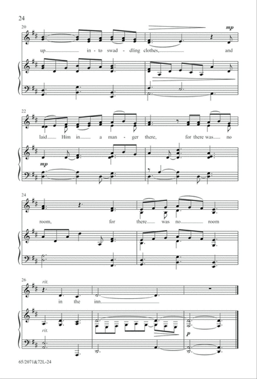 One Silent Night (Digital Download) 4-Part scores gallery preview page 24