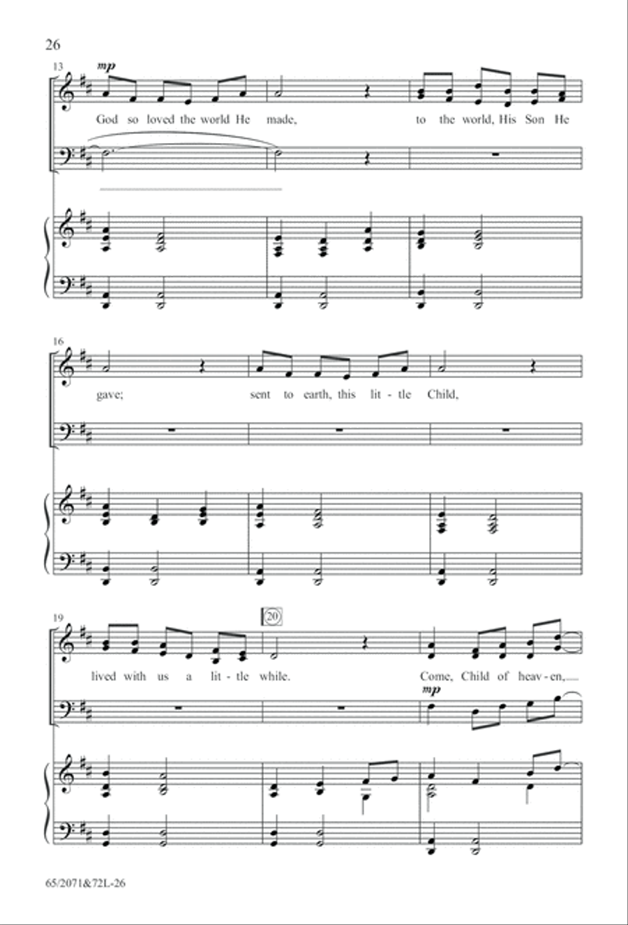 One Silent Night (Digital Download) 4-Part scores gallery preview page 26