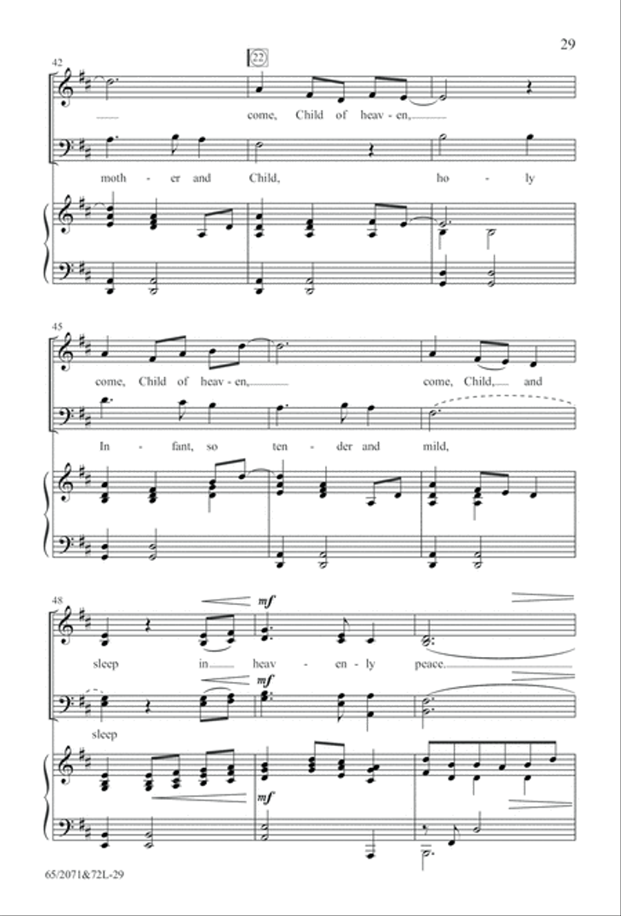 One Silent Night (Digital Download) 4-Part scores gallery preview page 29