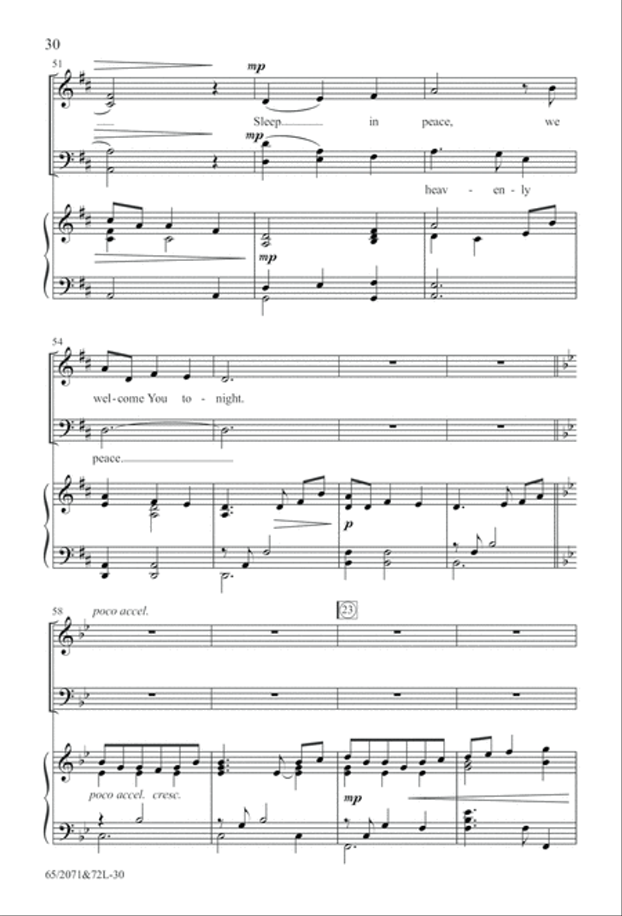 One Silent Night (Digital Download) 4-Part scores gallery preview page 30