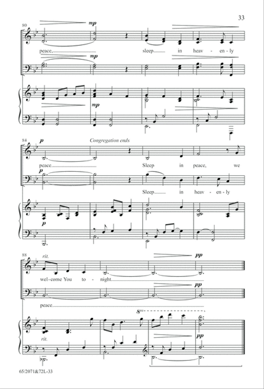 One Silent Night (Digital Download) 4-Part scores gallery preview page 33
